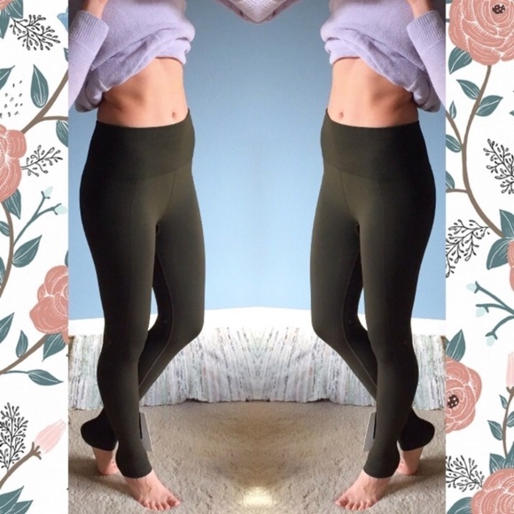 NWT Lululemon Ebb to Street Dark Olive Green Compression Yoga Leggings Tights 2